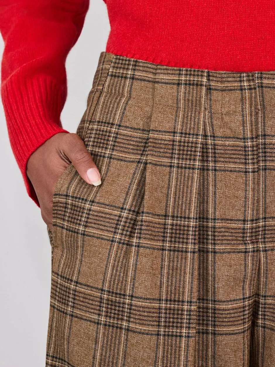 Next Brown Check Smart Culottes Hot