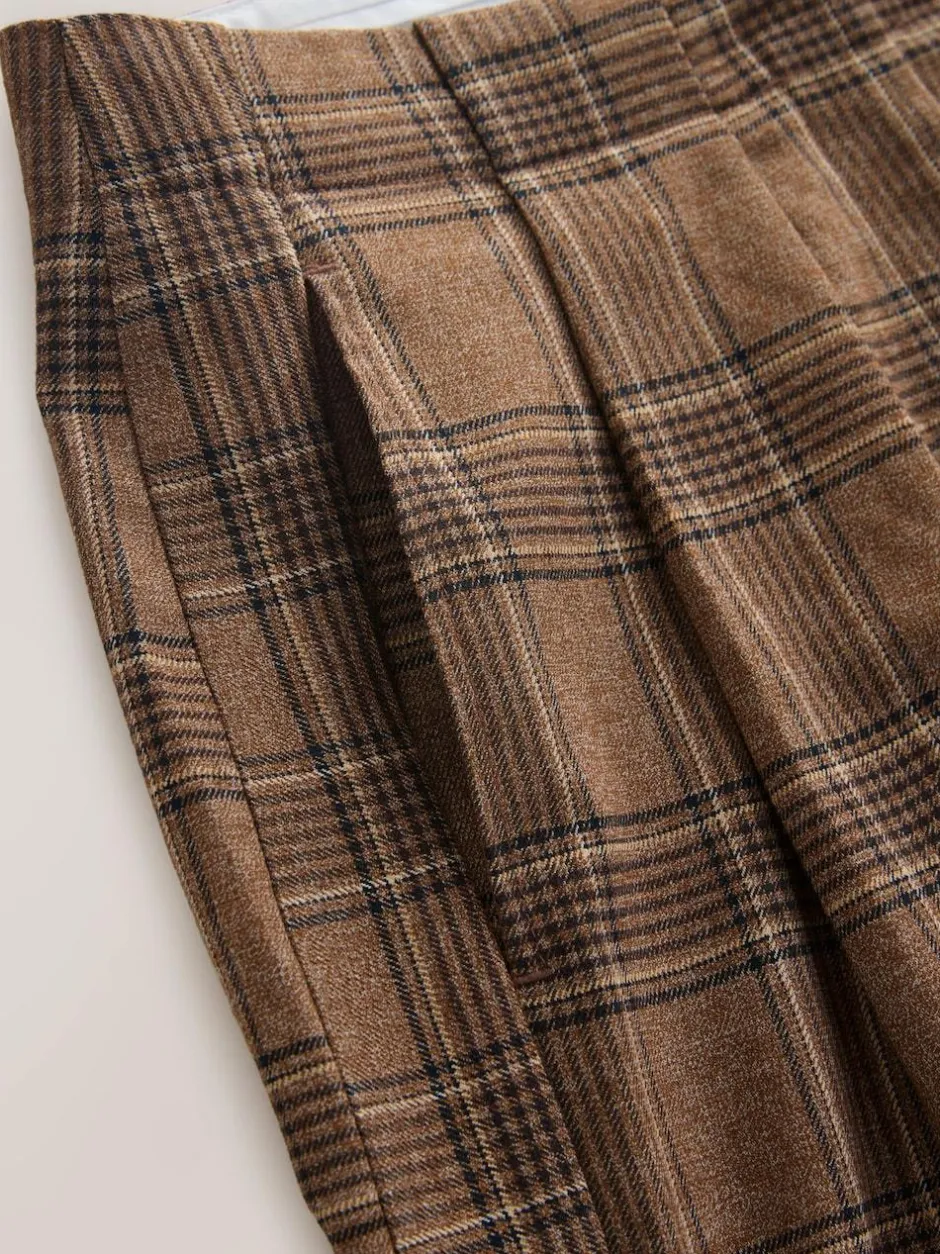 Next Brown Check Smart Culottes Hot