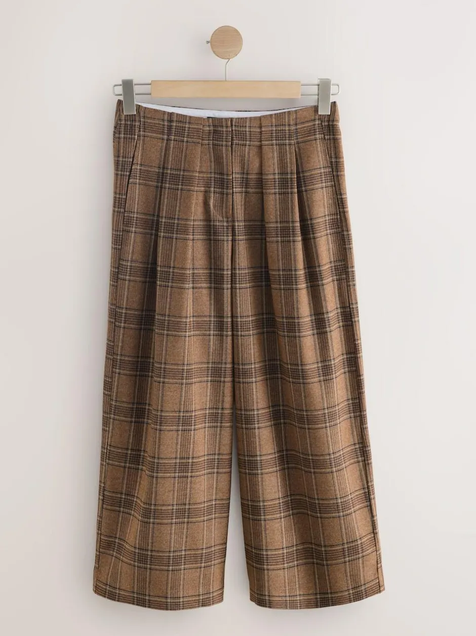 Next Brown Check Smart Culottes Hot