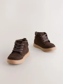 Next Standard Fit (F) Warm Lined Chukka Boots Brown Chocolate Sale