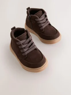 Next Standard Fit (F) Warm Lined Chukka Boots Brown Chocolate Sale