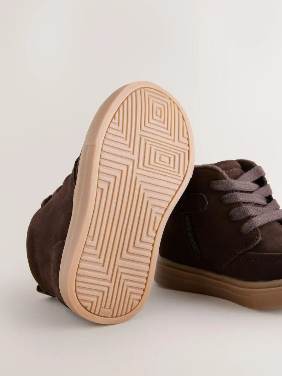 Next Standard Fit (F) Warm Lined Chukka Boots Brown Chocolate Sale