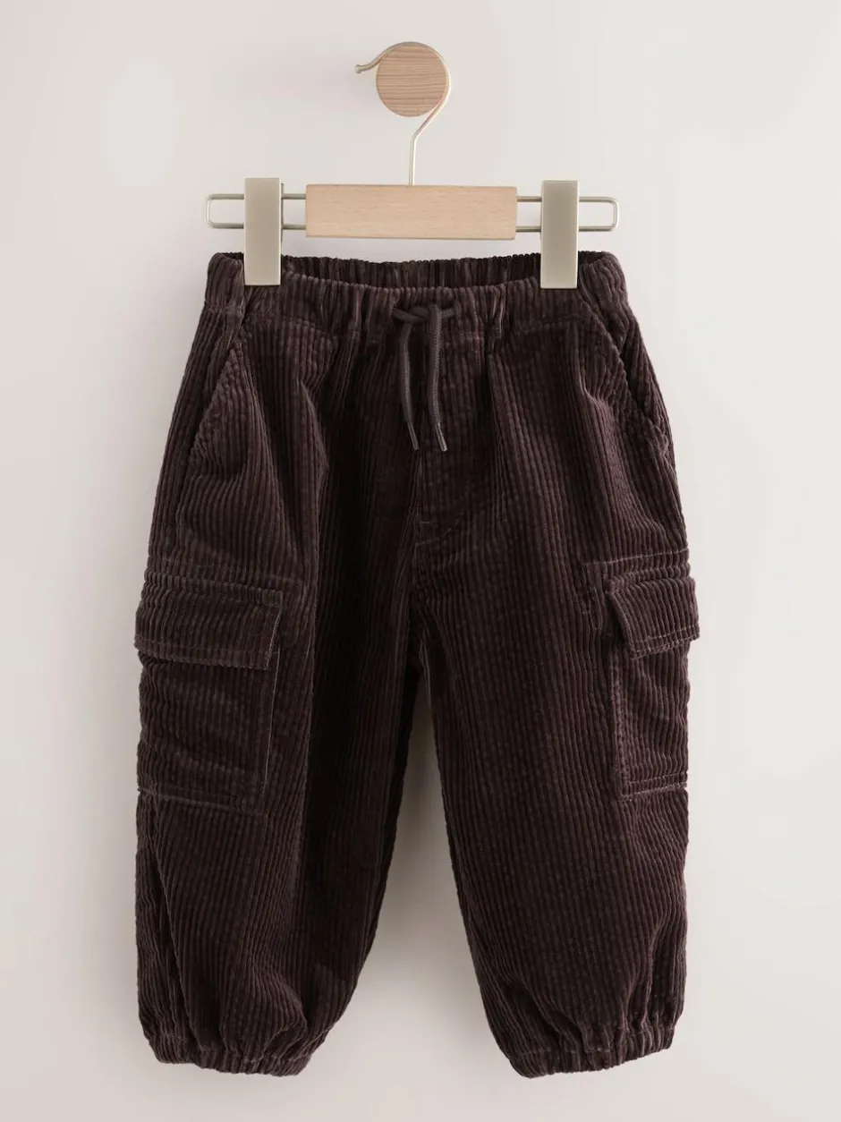 Next Corduroy Cargo Trousers (3mths-7yrs) Brown Hot