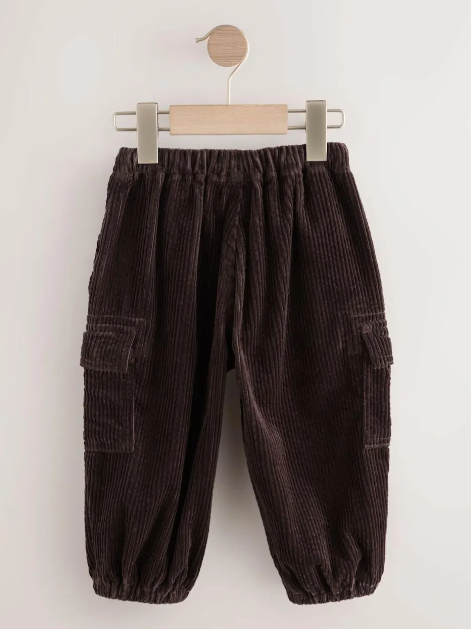 Next Corduroy Cargo Trousers (3mths-7yrs) Brown Hot