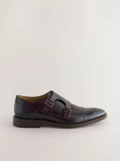 Next Brown Double Monk Shoes Discount