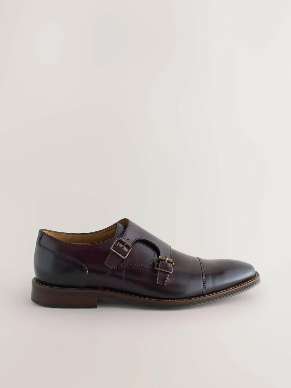 Next Brown Double Monk Shoes Discount