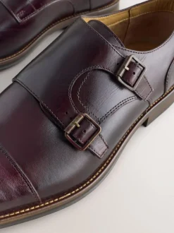 Next Brown Double Monk Shoes Discount
