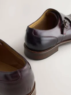 Next Brown Double Monk Shoes Discount