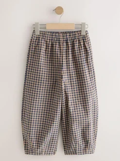 Next Brown Gingham Pullon Cord Trousers (3-16yrs) New