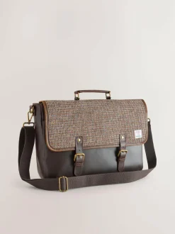 Next Brown Harris Tweed Messenger Clearance