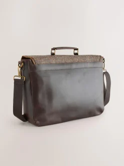 Next Brown Harris Tweed Messenger Clearance