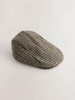 Next Flat Cap (1-16yrs) Brown Houndstooth Outlet