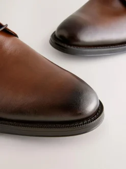 Next Leather Derby Shoes Brown Hot