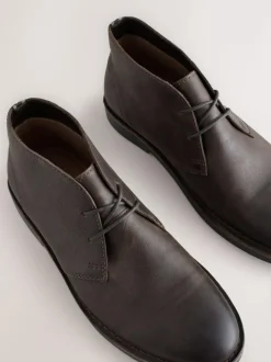 Next Leather Desert Boots Brown Online
