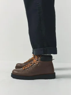 Next Brown Leather Hiker Style Boots Online