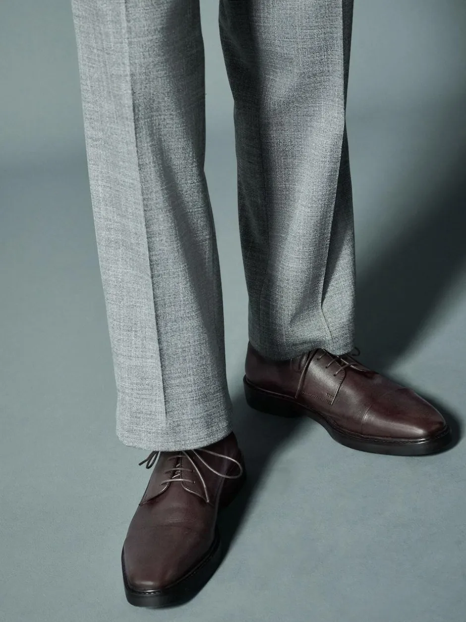Next Leather Toe Cap Shoes Brown Clearance
