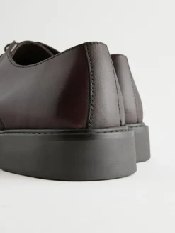 Next Leather Toe Cap Shoes Brown Clearance