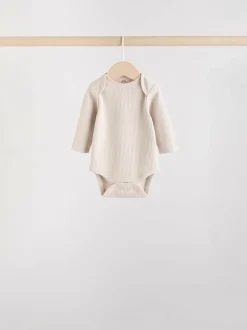 Next Brown Long Sleeve Baby Bodysuits 5 Pack Sale