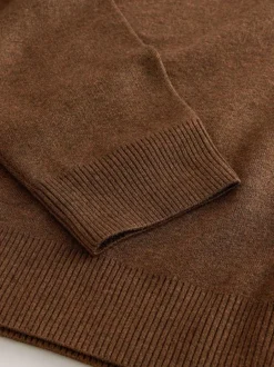 Next Brown N.Premium Mid-Weight Bushwick Graphic Zip Neck Jumper Online