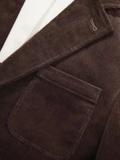 Next Relaxed Fit Corduroy Suit Jacket Brown