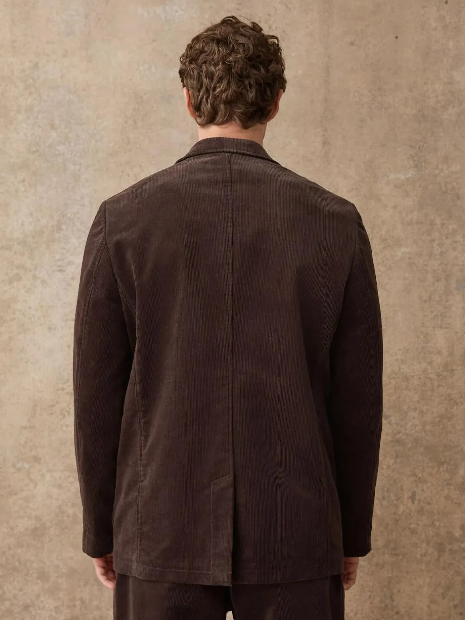 Next Relaxed Fit Corduroy Suit Jacket Brown