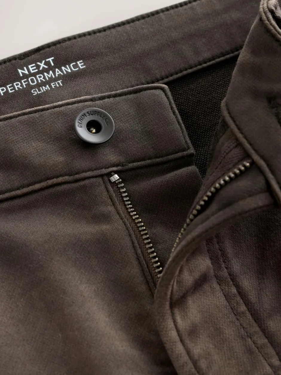 Next Brown Slim Fit Comfort Stretch Jeans Hot