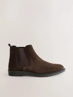 Next Brown Smart Suede Chelsea Boots
