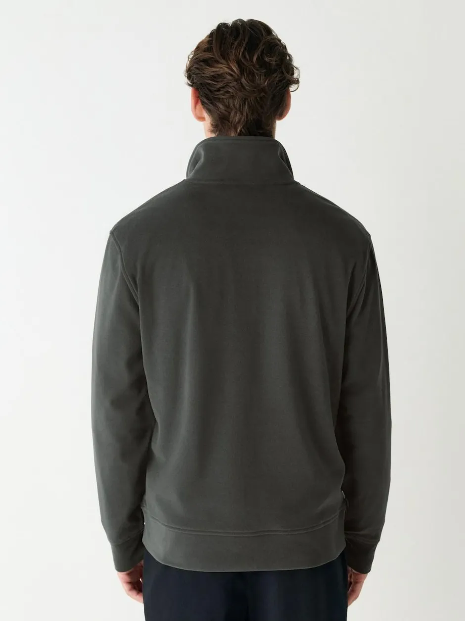 Next Soft Touch Quarter Zip Neck Fleece Brown