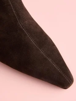 Next Tabitha Simmons x Underset Heel Ankle Boots Brown Suede New