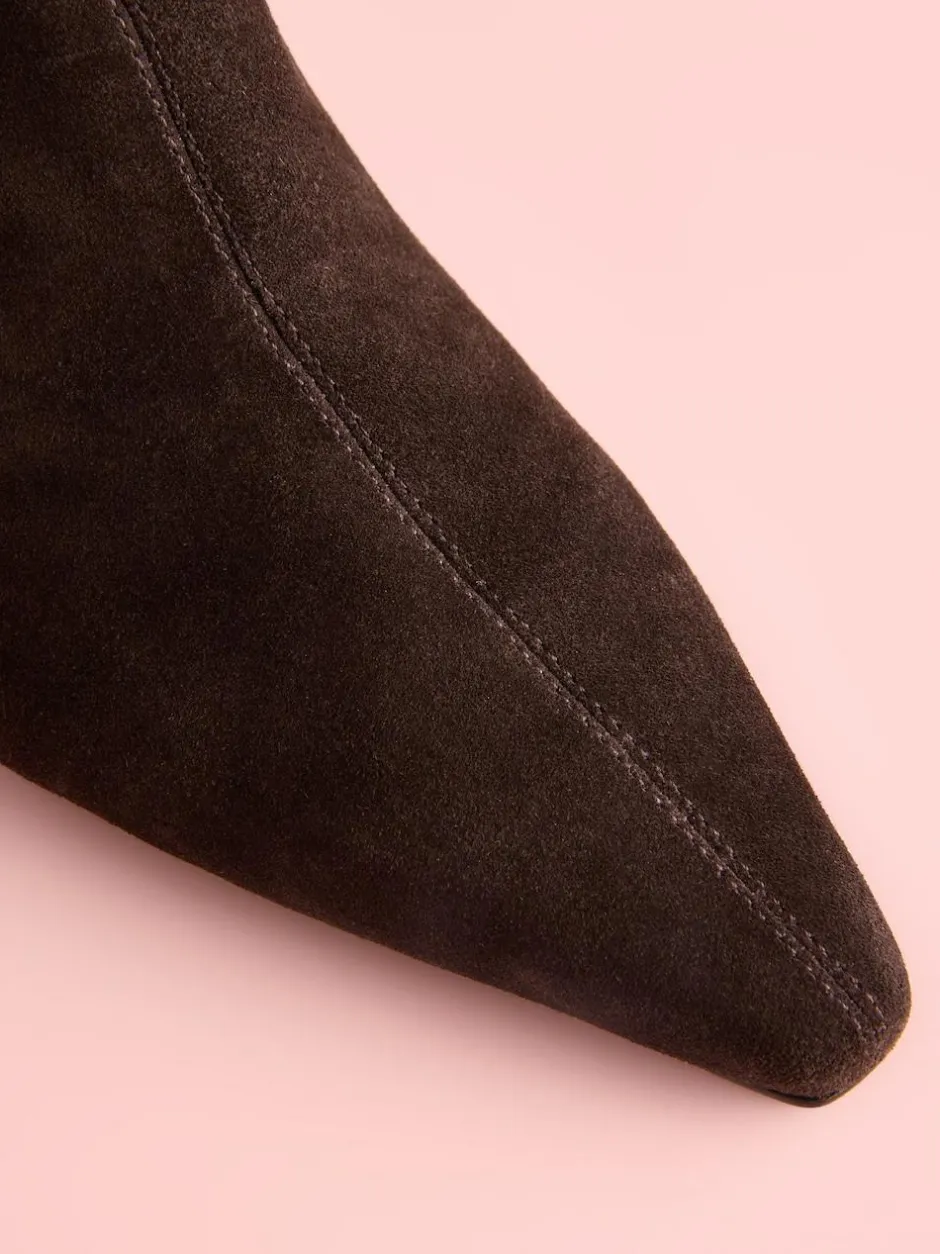 Next Tabitha Simmons x Underset Heel Ankle Boots Brown Suede New