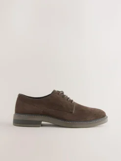 Next Suedette Derby Shoes Brown Online