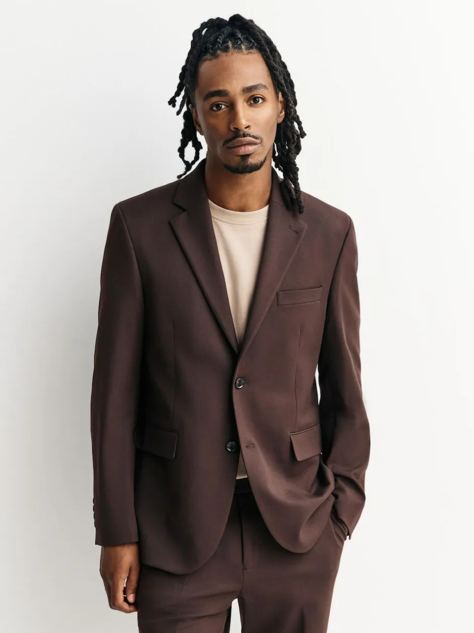 Next Brown Tailored Fit Motionflex Stretch Suit Jacket Online