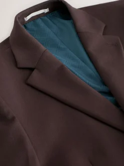 Next Brown Tailored Fit Motionflex Stretch Suit Jacket Online
