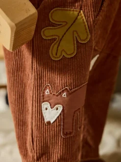 Next Brown Woodland Cord Dungarees and Bodysuit Set (0mths-2yrs) Sale