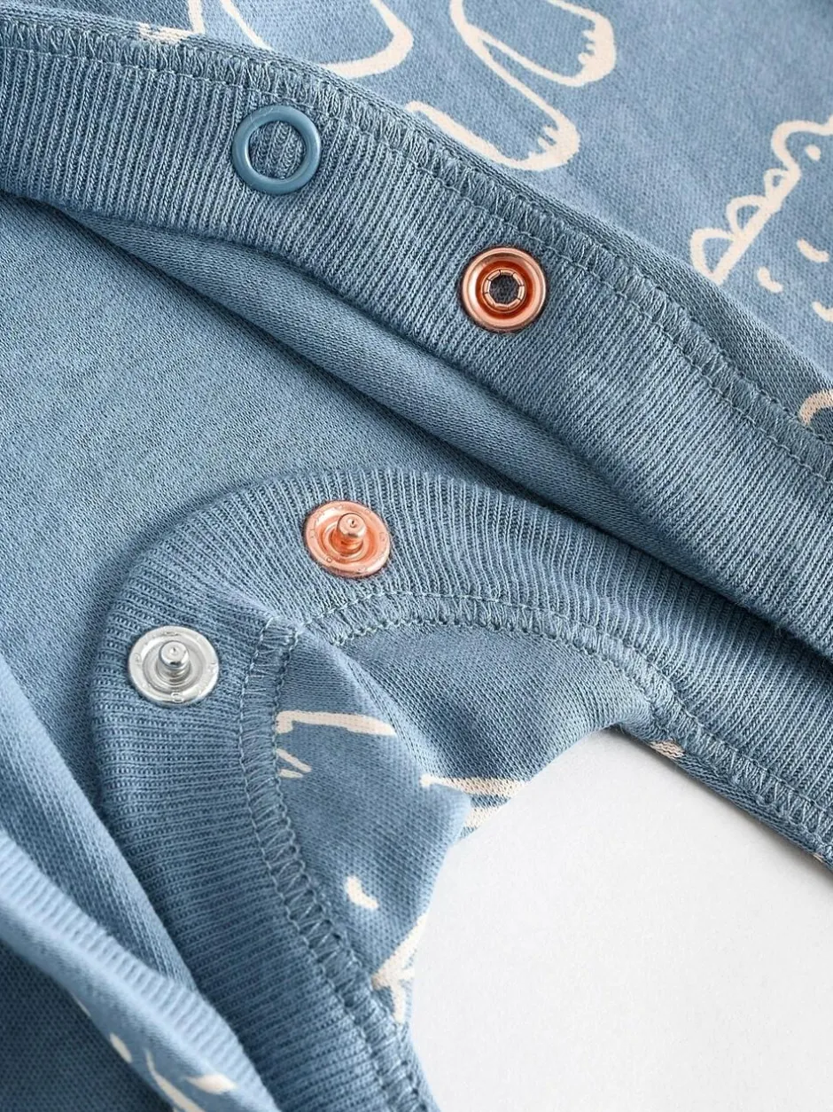 Next Brown/Blue Baby Sleepsuits 3 Pack (0mths-3yrs) Hot