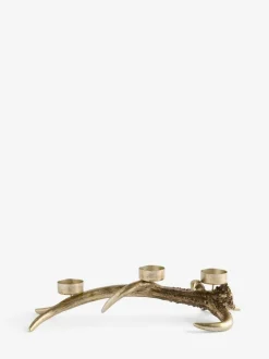 Next Brown/Gold Antler Candle Holder Tealight Sale