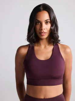 Next Burgundy Red Active Cross Back Sports Bra Discount
