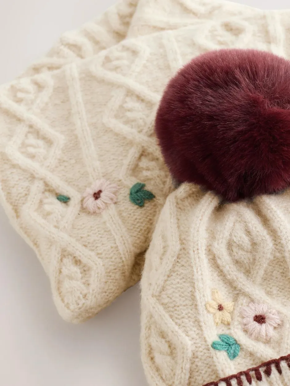 Next Beanie And Snoods Set (1-16yrs) (1-16yrs) Burgundy Red Online