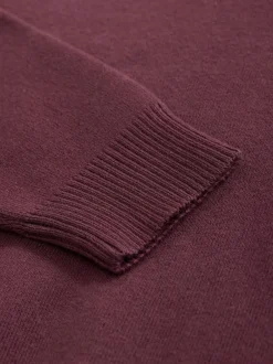 Next Burgundy Red Knitted V-Neck School Jumper (3-16yrs) Sale