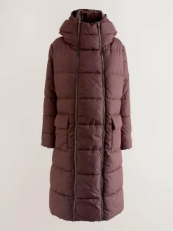 Next Maternity Shower Resistant Coat Burgundy Red Discount