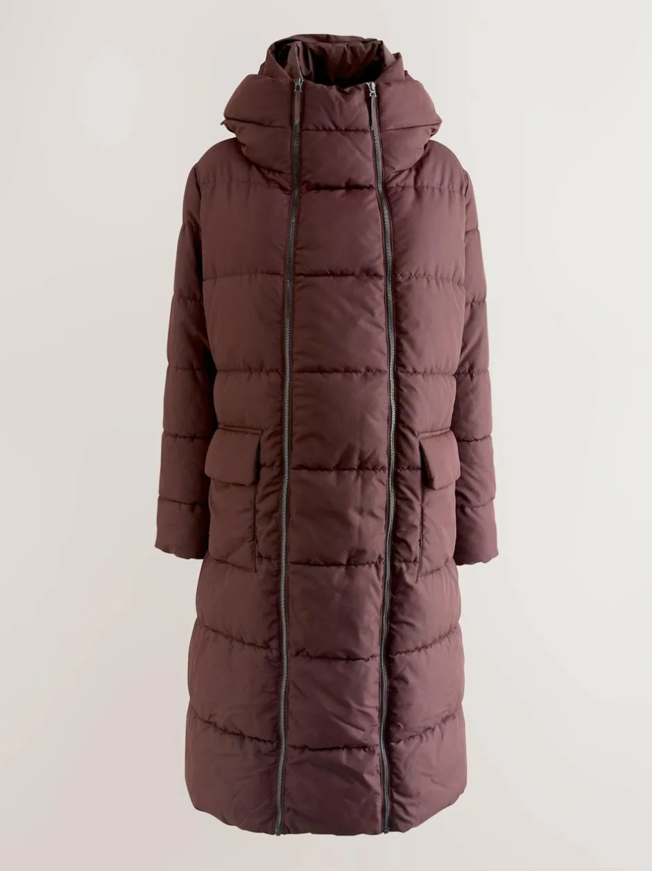 Next Maternity Shower Resistant Coat Burgundy Red Discount