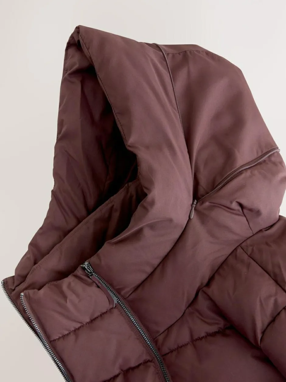 Next Maternity Shower Resistant Coat Burgundy Red Discount