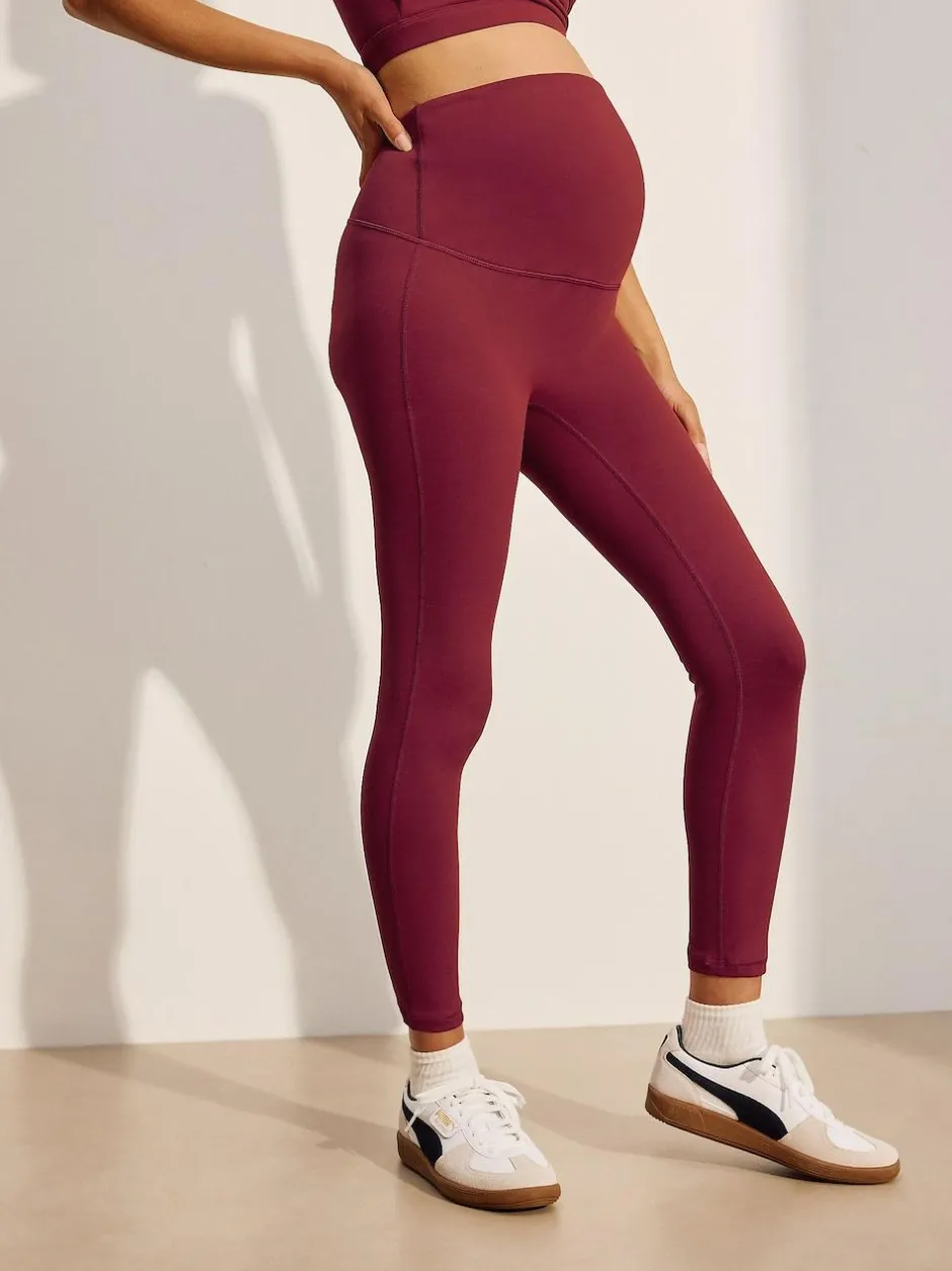 Next Maternity Sports Leggings Burgundy Red Best