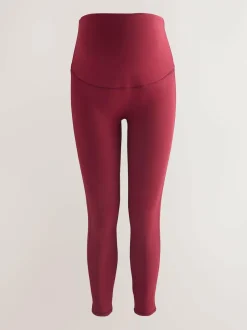 Next Maternity Sports Leggings Burgundy Red Best