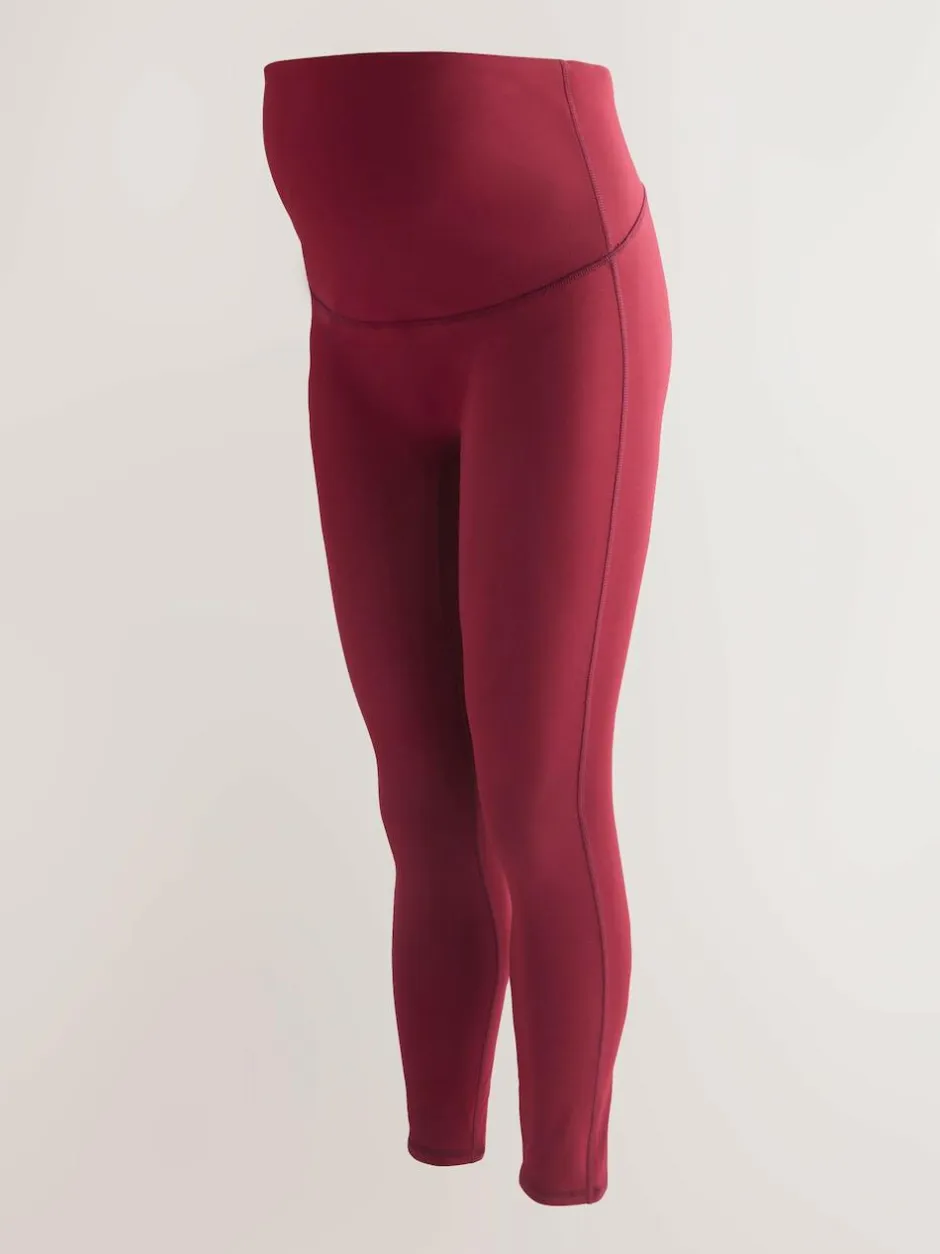 Next Maternity Sports Leggings Burgundy Red Best
