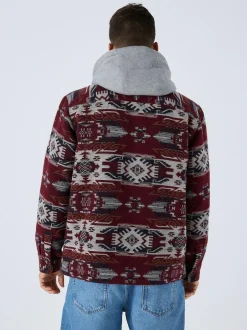 Next Burgundy Red Navajo Style Shacket Hot