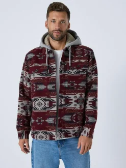 Next Burgundy Red Navajo Style Shacket Hot