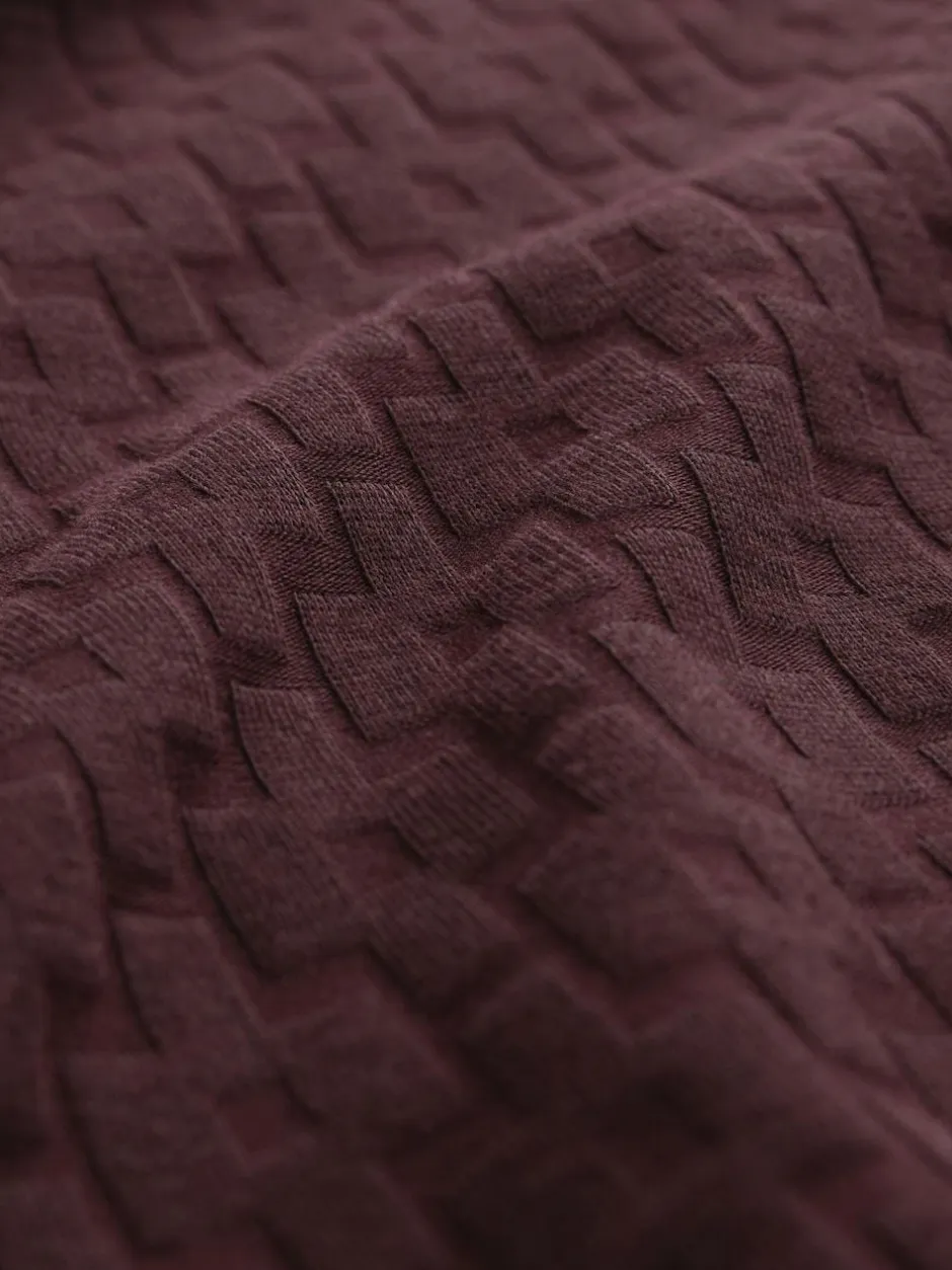 Next Burgundy Red Regular Fit N.Premium Smart Jaquard Polo Shirt Online