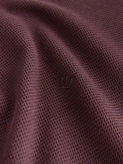 Next Regular Fit & 100% Cotton Textured Tipped T-Shirt Burgundy Red Outlet