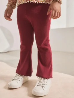 Next Burgundy Red Rib Flare Leggings (3mths-7yrs) Best